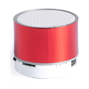 askola Altoparlante bluetooth con 1 led. Potenza 3W. Ricaricabile USB. Cavo Incluso Tecnologia Auricolari e speaker  Rosso 2.5 x 2 cm Ø 6.2 x 5